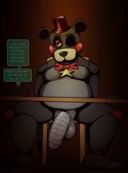 animatronic daxhush dick five_nights_at_freddy's fnaf freddy_fazbear's_pizzeria_simulator lefty_(fnaf) male male_only robot testicles