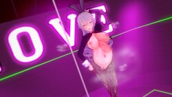 3d bronya_zaychik bronya_zaychik_(silverwing:_n-ex) cjokeder honkai_(series) honkai_impact_3rd pregnant stripper_pole tongue_out