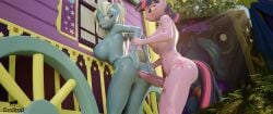 3d anal animal_genitalia animal_penis animated anthro arm_grab athletic_female athletic_futanari duo equine_penis erostud female fishnet friendship_is_magic from_behind_position futa_on_female futanari genitals hi_res horsecock intersex intersex/female mp4 my_little_pony naked nude outside penetration penis sex sound trixie_(mlp) twilight_sparkle_(mlp) video webm