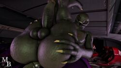 1boy 1male 3d alien ass balls big_butt claws elite fangs femboy gay halo_(series) humanoid looking_at_viewer male male_only masterbrony presenting_ass sangheili scalie solo submissive_male thick_thighs