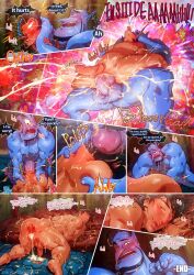 aladdin aladdin_(character) comic disney excessive_cum gaping_anus gay gay_sex genie_(aladdin) huge_penis male/male male_only rokudenashi