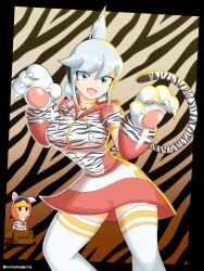 blue_eyes high_tights mega_man mega_man_x mega_man_x_corrupted mrlucke reploid silver_hair synthia_(mega_man_x_corrupted) tagme tiger_ears