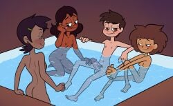 1boy 2019 3girls amphibia anne_boonchuy asian asian_female barefoot blush brown-skinned_female brown-skinned_male brown_skin caribbean cartoon_network casual connie_maheswaran crossover dark-skinned_female dark_skin disney disney_channel disney_xd erection feet female flat_chest full_body group harem horny human imminent_sex indian indian_female jacuzzi latina latino luz_noceda male male_nipples marco_diaz nude nude_female nude_male penis pussy relaxing short_hair sitting soulcentinel star_vs_the_forces_of_evil steven_universe straight_hair testicles thai thai_female the_owl_house thighs toes wet_body