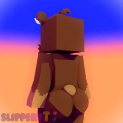 1girl 3d 3d_(artwork) animated anthro anthrofied ass bear bia_(slipperyt) bia_prowell blush breasts butt digital_media_(artwork) featureless_breasts featureless_hands female_focus gradient_background mammal minecraft mp4 multicolored_background no_nipples pussy red_eyes short_video slipperyt solo solo_focus sound subtitled teddy_bear video voice_acted waving waving_at_viewer zipper