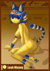 absurd_res animal_crossing animal_humanoid ankha anthro ass big_breasts big_butt breasts cat_humanoid digital_drawing_(artwork) digital_media_(artwork) domestic_cat egyptian_cat felid felid_humanoid feline feline_humanoid felis female genitals hi_res humanoid loah_wunny mammal mammal_humanoid nintendo pussy solo solo_focus video_games