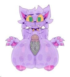 alternate_breast_size anthro big_breasts boobjob cat_ears choker dizzy drooling emo fat_cock furry katzun male_pov not_furry oc oily paizuri paws precum purple_fur shiny_skin straight trannywolf veiny_penis white_background youtube youtuber