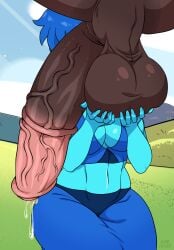 1animal 1girls alphapossum animal animal_genitalia bestiality big_balls blue_hair blue_skin cartoon_network equine_penis feral gem_(species) giant_penis horse horseballs horsecock huge_cock lapis_lazuli_(steven_universe) steven_universe tagme zoophilia