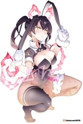 big_breasts bunny_girl bunnysuit enen_no_shouboutai fire_force hotvr kotatsu_tamaki pouting teenager thick_thighs thighhighs wide_hips