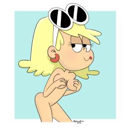 1girls blonde_hair breasts female female_only leni_loud nightowlcris solo the_loud_house