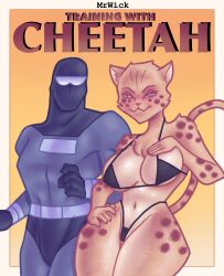 anthro barbara_ann_minerva big_ass big_breasts big_butt bubble_ass bubble_butt cheetah cheetah_(dc) comic comic_cover comic_page dc dc_comics feline feline_ears feline_humanoid feline_pussy green_eyes human_on_anthro justice_league male_human/female_anthro mrwick nipples nude nude_female spots wonder_woman_(series)