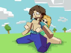 alex_(minecraft) artist_request cubic_body female_steve_(minecraft) minecraft rule_63 steve_(minecraft) tagme