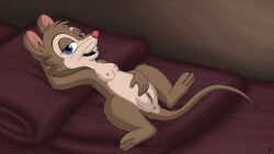 anus bedroom_eyes blue_eyes breasts don_bluth female genitals hi_res lying mammal milf mouse mrs._brisby murid murine narrowed_eyes nude omatic pussy rodent seductive solo the_secret_of_nimh