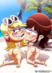 2d 2girls anus areolae ass bbmbbf blush breasts diamond_level female female_only fiona_(the_loud_house) leni_loud multiple_girls nickelodeon nude palcomix pietros_secret_club pussy sunglasses sunglasses_on_head teenage_girl teenager teeth the_loud_house young