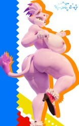 3d ass blaze_the_cat blaze_the_cat_(warfaremchine) furry geodat64 high_heels large_breasts sonic_(series) sonic_the_hedgehog_(series) tail