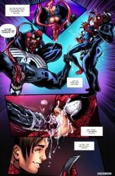 2boys blowjob eddie_brock ejaculation_while_penetrated erect_while_penetrated facial gay human human_on_humanoid humanoid interspecies interspecies_yaoi male male/male male_only male_penetrated marvel marvel_comics penetration peter_parker phausto rape rape_face raped spider-man spider-man_(series) straight_hair tentacle ultimate_spider-man_(comic) venom_(marvel) yaoi