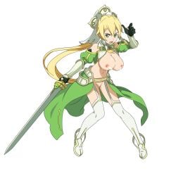 huge_breasts lactation leafa sword_art_online