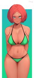 1girls bikini brazilian brazilian_female breasts cleavage darahan female female_only giovanna_(guilty_gear) guilty_gear large_breasts looking_at_viewer solo swimsuit