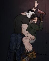 anal blood crying dead_by_daylight gay jake_park male/male male_only michael_myers rape yaoi