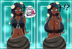 breast_expansion dark-skinned_female huge_breasts justdrawingjake large_breasts marina_(splatoon) octoling splatoon splatoon_2