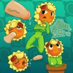 breasts cum destello_solar female_only flora_fauna kiro_fur penis plant plant_girl plantie plants_vs_zombies:_heroes pvz pvz_heroes solar_flare_(pvz)