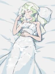 1girls bukkake cum diana_cavendish laying_on_bed little_witch_academia satochi sleeping tagme third-party_edit