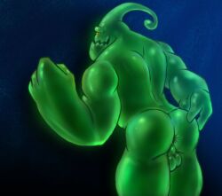 1male anus ass balls gay green_body humanoid league_of_legends looking_back male_only muscular_male nude presenting_ass riot_games solo solo_focus thorekgs zac