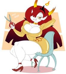 breasts disney drawsputin hekapoo scissors star_vs_the_forces_of_evil tagme