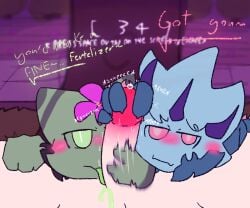 dominospizzadelieveryguy dual_handjob figs_(kaiju_paradise) furry gootraxian kaiju_paradise licking plantix_(kaiju_paradise) roblox roblox_game self_upload tagme threesome