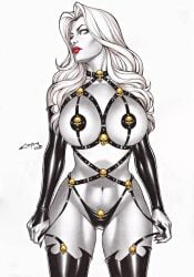 1girls big_breasts carlos_braga chaos_comics coffin_comics curvaceous curvy_body curvy_female death_(personification) dominatrix ed_benes_studio female_focus female_only grim_reaper lady_death latex_gloves looking_at_viewer queen_of_the_dead tagme voluptuous_female