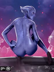 1girls alien asari female female_only liara_t'soni madspike mass_effect solo