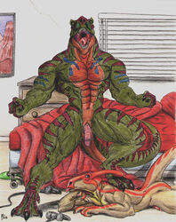 2002 bedroom dinosaur male_only muscular sudonym traditional_media_(artwork) video_games