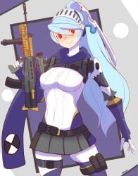 gun jellcaps labrys persona persona_4 persona_4_arena robot robot_girl tactical_nudity