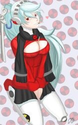 atlus jellcaps labrys long_hair persona persona_4 persona_4_arena persona_4_arena_ultimax robot_girl robot_humanoid virgin_killer_sweater