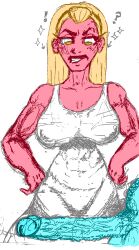athletic_female big_breasts big_penis blonde_hair blue_skin clothed_female_nude_male color destripando_la_historia hera_(destripando_la_historia) imminent_oral imminent_sex presenting_penis red_skin suprised yellow_hair zetto zeus zeus_(destripando_la_historia)