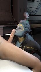 3d asari blowjob bondage chains collar cuffs mass_effect morinth penis piercing restrained rogat17 samara tagme