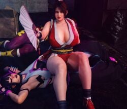 3d cunnilingus juri_han kimberly_jackson lesbian_sex mai_shiranui rimming yuri