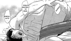 1boy anus balls begging_for_sex blush boxers boxers_(clothing) chikadoh diamond_is_unbreakable jojo's_bizarre_adventure josuke_higashikata male male_only open_mouth solo testicles
