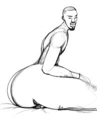 2boys big_ass big_ass_(male) big_butt buttbully gay huge_ass huge_butt male male/male male_only sketch
