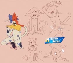 2025 5_fingers andromorph anthro anus artist_name balls bell bell_collar black_clothing black_fingerless_gloves black_gloves black_handwear blush bodily_fluids calico_cat cate_meowdy cate_meowdy_(fortnite) cheek_tuft clitoral_hood clitoris clothing collar crop_top crouching cum cum_in_pussy cum_inside digital_drawing_(artwork) digital_media_(artwork) domestic_cat duo english_text epic_games facial_tuft felid feline felis fingerless_gloves fingers footwear foreskin fortnite front_view fur genital_fluids genitals gloves grey_body grey_fur hands_on_waist handwear head_tuft heart_symbol hi_res humanoid_genitalia humanoid_penis humanoid_pussy intersex looking_pleasured low-angle_view mammal mastectomy_scar meow moan multicolored_body multicolored_fur nerunaur nipples nonbinary_(lore) open_:3 orange_body orange_fur penetration penile penile_penetration penis penis_in_pussy pink_background pussy rear_view scar shirt shoes simple_background sitting_on_another splurt tail tattoo text thought_bubble topwear tuft vaginal_penetration white_body white_flag white_fur worm's-eye_view yellow_clothing yellow_crop_top yellow_shirt yellow_topwear