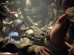 anal anal_sex army cum cum_on_face cum_on_uniform cumshot gangbang gay gay_male gay_sex group group_sex handjob male medal_of_honor_airborne military orgy soldier soldiers tommys_eagle_hq uniform ww2