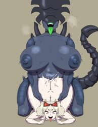 ahe_gao alien/human alien_(franchise) alien_futanari ambiguous_penetration ass big_ass big_belly big_breasts breasts burnice_white chubby_futanari cum_inside cum_on_ass darkeros13 futa_on_female futanari huge_ass huge_breasts interspecies nyx_(fivefangs) saliva_trail sex size_difference slightly_chubby sunglasses_on_head sweat tongue_out waist_grab wide_hips xenomorph xenomorph_queen zenless_zone_zero