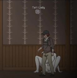 1boy 1girls animated big_breasts bigger_female breasts game_cg ghost ghost_girl height_difference lags perching_position rippling_ass size_difference standing standing_sex tagme taller_female taller_girl thick_thighs video
