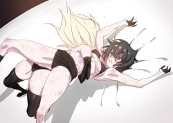 2d 2girls black_hair catfight female multiple_girls original original_characters potepotepotechi sfw slam slamming tagme thighs wrestler wrestling wrestling_femdom wrestling_outfit wrestling_ring wrestlingryona