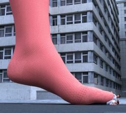 1girls 2010s 2013 2boys boomgts city commission crush female female_focus giant_female giant_woman giantess kneesocks light-skinned_female light-skinned_male light_skin macro underwear