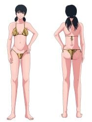 1girls abuyan_nsfw chainsaw_man character_design female golden_bikini mitaka_asa
