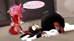 1boy 1futa 3d 3d_(artwork) amy_rose anthro balls betabee cum cum_inflated_belly cumflation dominant_futanari excessive_cum furry futa_with_male futanari heart-shaped_pupils huge_balls huge_cock lying_on_ground sega shadow_the_hedgehog sonic_(series) submissive_male tears_of_pleasure vomiting_cum