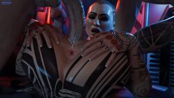 1boy 1girls 3d 3d_(artwork) anus blender cum_in_pussy cum_inside jack_(mass_effect) mass_effect penis_in_pussy sfmlover22 vaginal_penetration