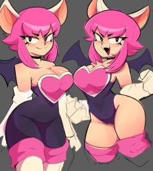 1girls bat_ears bat_wings big_breasts brawl_stars breasts cleavage cosplay fangs female female_only gloves jartiz large_breasts melodie_(brawl_stars) pink_hair rouge_the_bat_(cosplay) small_waist sonic_(series) thick_thighs