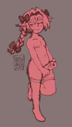 1boy astolfo_(fate) covering fate_(series) femboy male nude penis steamycreme tagme