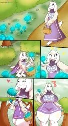 ass ass_expansion breast_expansion breasts female goat hip_expansion thick_thighs thigh_expansion toriel undertale wandering-flames wide_hips